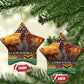 Afro Christmas in Kenya Safari Ceramic Ornament Black Santa Riding Rhinoceros - African Pride