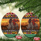 Afro Christmas in Kenya Safari Ceramic Ornament Black Santa Riding Rhinoceros - African Pride