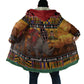 Kenya Safari Christmas Cloak Black Santa Riding Rhinoceros - Heri ya Krismasi