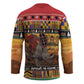 Kenya Safari Christmas Hockey Jersey Black Santa Riding Rhinoceros - Heri ya Krismasi
