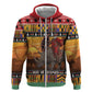 Afro Christmas in Kenya Safari Hoodie Black Santa Riding Rhinoceros - African Pride