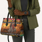 Kenya Safari Christmas Leather Bag Black Santa Riding Rhinoceros - Heri ya Krismasi