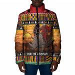 Kenya Safari Christmas Padded Jacket Black Santa Riding Rhinoceros - Heri ya Krismasi