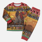 Afro Christmas in Kenya Safari Christmas Pajama Set Black Santa Riding Rhinoceros - African Pride
