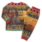 Afro Christmas in Kenya Safari Christmas Pajama Set Black Santa Riding Rhinoceros - African Pride