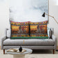 Kenya Safari Christmas Pillow Cover Black Santa Riding Rhinoceros - Heri ya Krismasi