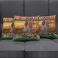 Kenya Safari Christmas Pillow Cover Black Santa Riding Rhinoceros - Heri ya Krismasi