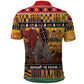 Afro Christmas in Kenya Safari Polo Shirt Black Santa Riding Rhinoceros - African Pride
