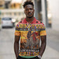 Afro Christmas in Kenya Safari Polo Shirt Black Santa Riding Rhinoceros - African Pride