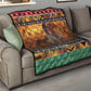 Afro Christmas in Kenya Safari Quilt Black Santa Riding Rhinoceros - African Pride