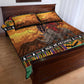 Afro Christmas in Kenya Safari Quilt Bed Set Black Santa Riding Rhinoceros - African Pride