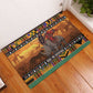 Afro Christmas in Kenya Safari Rubber Doormat Black Santa Riding Rhinoceros - African Pride