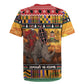 Afro Christmas in Kenya Safari Rugby Jersey Black Santa Riding Rhinoceros - African Pride