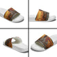 Kenya Safari Christmas Slide Sandals Black Santa Riding Rhinoceros - Heri ya Krismasi
