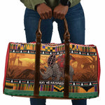 Kenya Safari Christmas Travel Bag Black Santa Riding Rhinoceros - Heri ya Krismasi