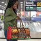 Kenya Safari Christmas Travel Bag Black Santa Riding Rhinoceros - Heri ya Krismasi