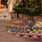 Afro Christmas in Kenya Safari Tree Skirt Black Santa Riding Rhinoceros - African Pride