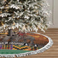 Afro Christmas in Kenya Safari Tree Skirt Black Santa Riding Rhinoceros - African Pride