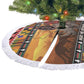 Afro Christmas in Kenya Safari Tree Skirt Black Santa Riding Rhinoceros - African Pride