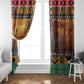 Afro Christmas in Kenya Safari Window Curtain Black Santa Riding Rhinoceros - African Pride
