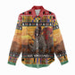 Afro Christmas in Kenya Safari Women Casual Shirt Black Santa Riding Rhinoceros - African Pride
