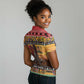 Afro Christmas in Kenya Safari Women Polo Shirt Black Santa Riding Rhinoceros - African Pride
