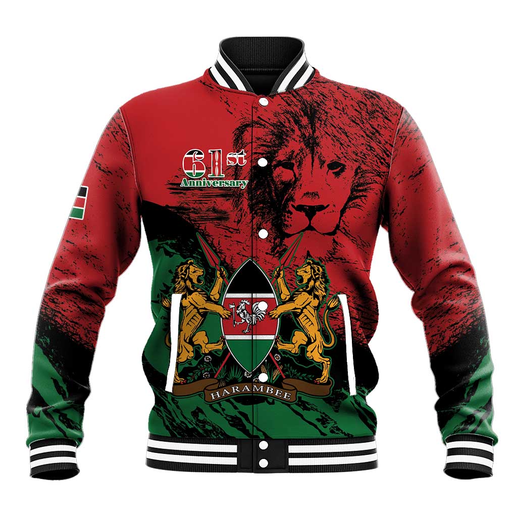 Jamhuri Ya Kenya Baseball Jacket African Lion - Coat Of Arms