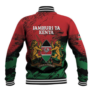 Jamhuri Ya Kenya Baseball Jacket African Lion - Coat Of Arms
