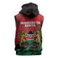 Jamhuri Ya Kenya Sleeveless Hoodie African Lion - Coat Of Arms - African Pride