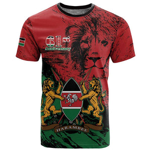 Jamhuri Ya Kenya T shirt African Lion - Coat Of Arms