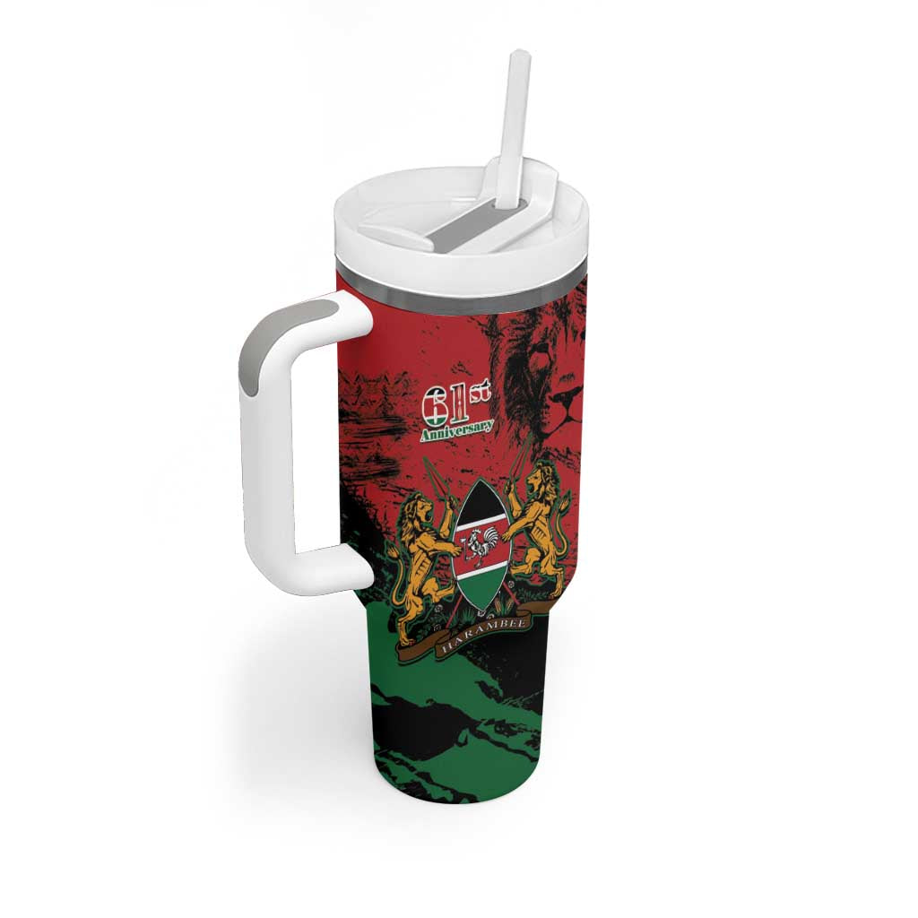 Jamhuri Ya Kenya Tumbler With Handle African Lion - Coat Of Arms