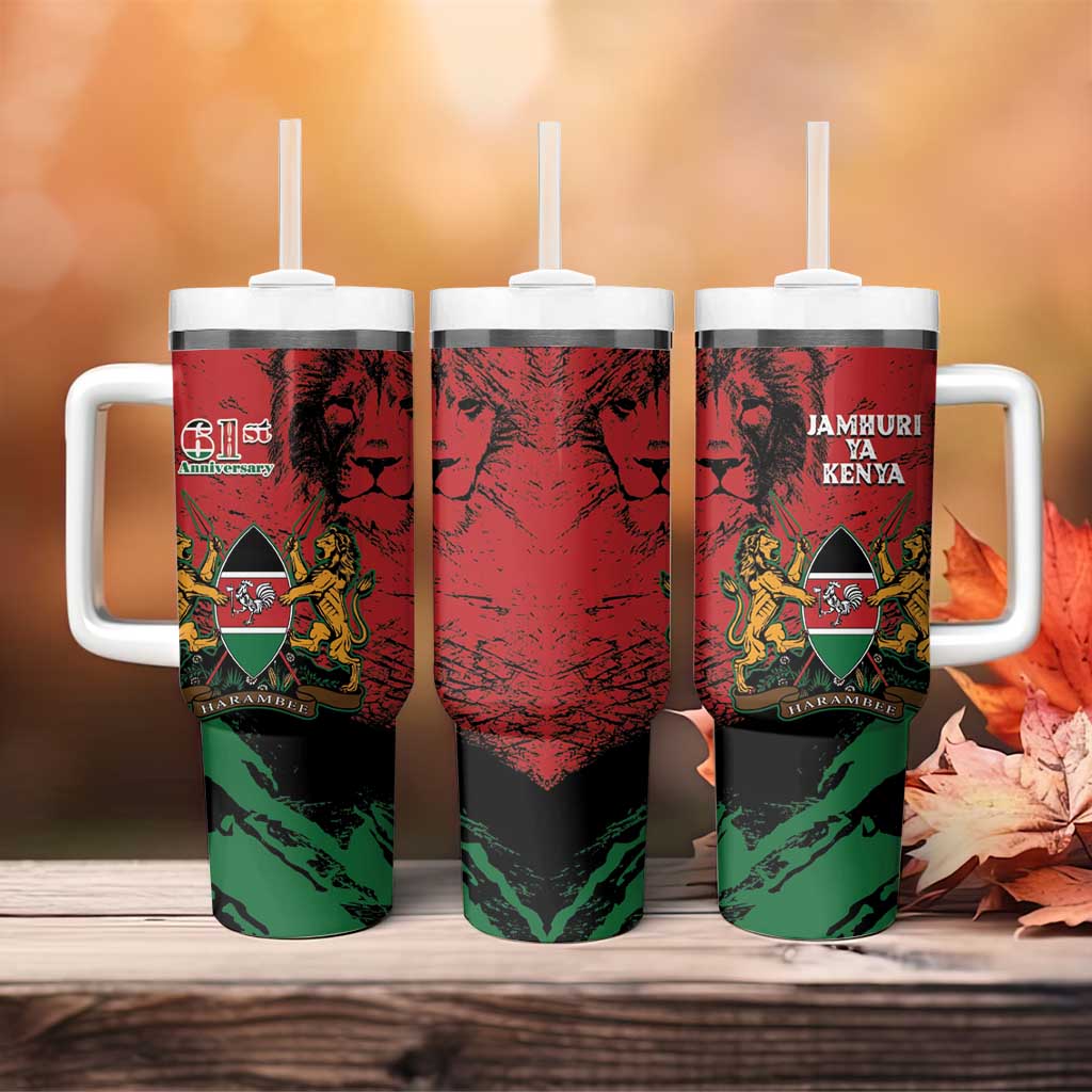 Jamhuri Ya Kenya Tumbler With Handle African Lion - Coat Of Arms