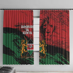 Jamhuri Ya Kenya Window Curtain African Lion - Coat Of Arms