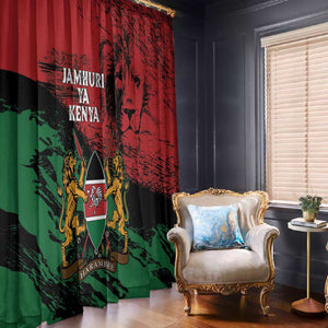 Jamhuri Ya Kenya Window Curtain African Lion - Coat Of Arms