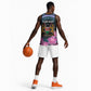 Personalised Kenya Lilac Breasted Roller Basketball Jersey Orchid Flower - African Pattern - African Pride