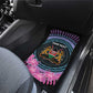 Personalised Kenya Lilac Breasted Roller Car Mats Orchid Flower - African Pattern