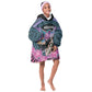 Personalised Kenya Lilac Breasted Roller Kid Wearable Blanket Hoodie Orchid Flower - African Pattern