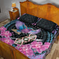 Personalised Kenya Lilac Breasted Roller Quilt Bed Set Orchid Flower - African Pattern