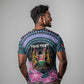 Personalised Kenya Lilac Breasted Roller T shirt Orchid Flower - African Pattern
