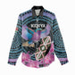 Personalised Kenya Lilac Breasted Roller Women Casual Shirt Orchid Flower - African Pattern LT15
