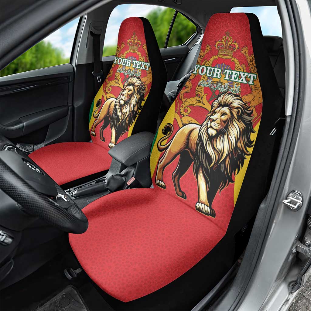 Personalised Morocco Car Seat Cover Barbary Lion - Proclamation Day