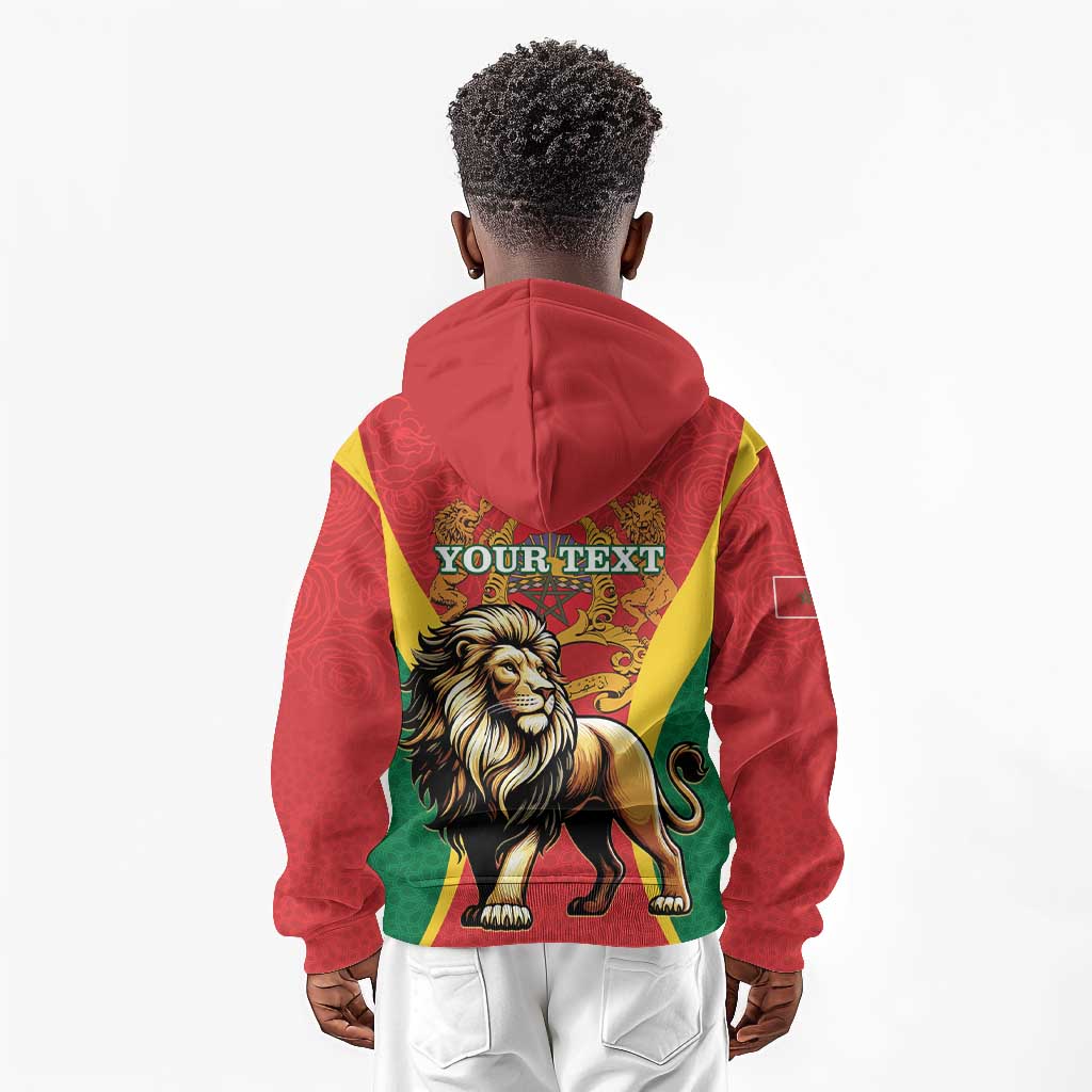 Personalised Morocco Kid Hoodie Barbary Lion - Proclamation Day