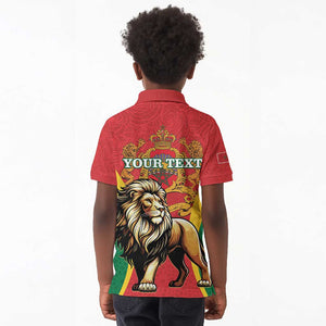 Personalised Morocco Kid Polo Shirt Barbary Lion - Proclamation Day