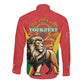 Personalised Morocco Long Sleeve Button Shirt Barbary Lion - Proclamation Day