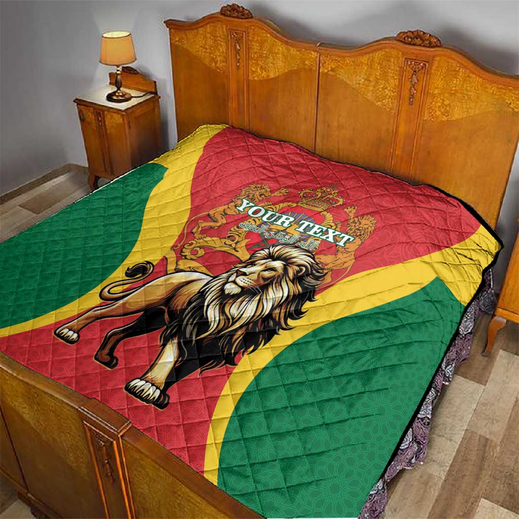 Personalised Morocco Quilt Barbary Lion - Proclamation Day
