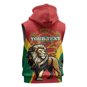 Personalised Morocco Sleeveless Hoodie Barbary Lion - Proclamation Day - African Pride