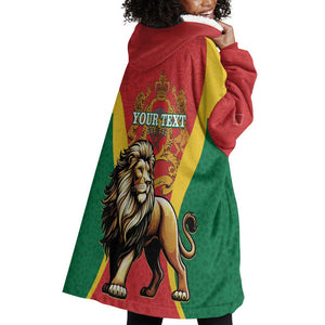 Personalised Morocco Wearable Blanket Hoodie Barbary Lion - Proclamation Day