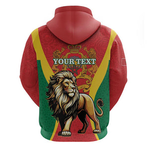 Personalised Morocco Zip Hoodie Barbary Lion - Proclamation Day