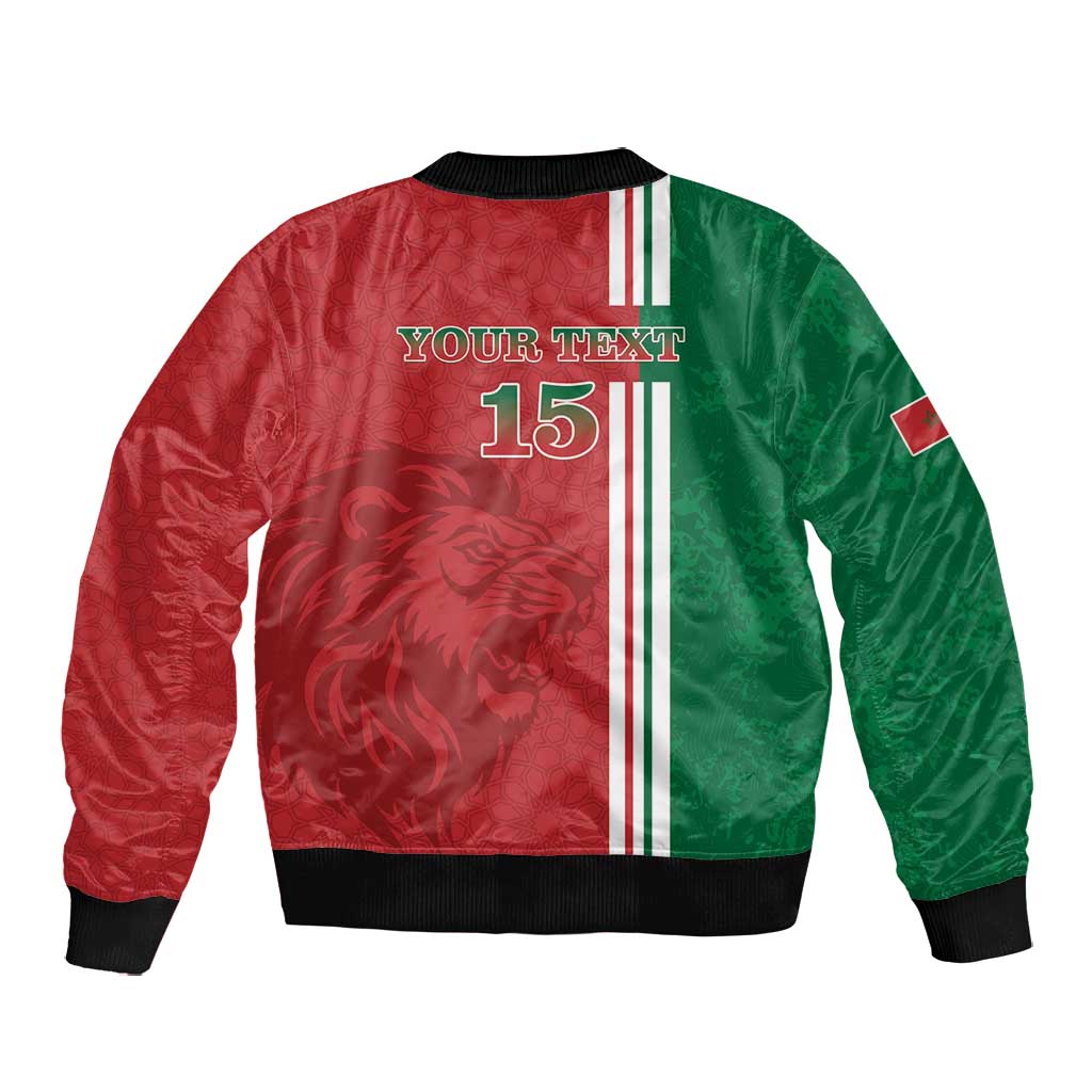 Custom Afro Morocco Football Bomber Jacket With Islamic Pattern