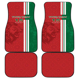 Custom Afro Morocco Football Car Mats With Islamic Pattern